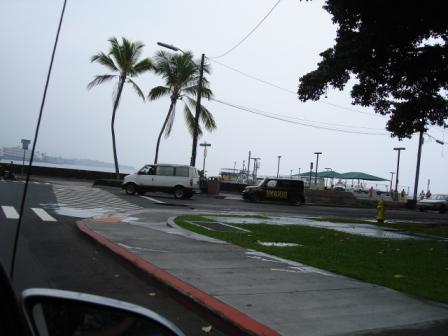 Kona Pier in Vog